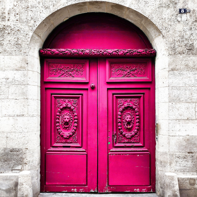 Fushia Rustic Door