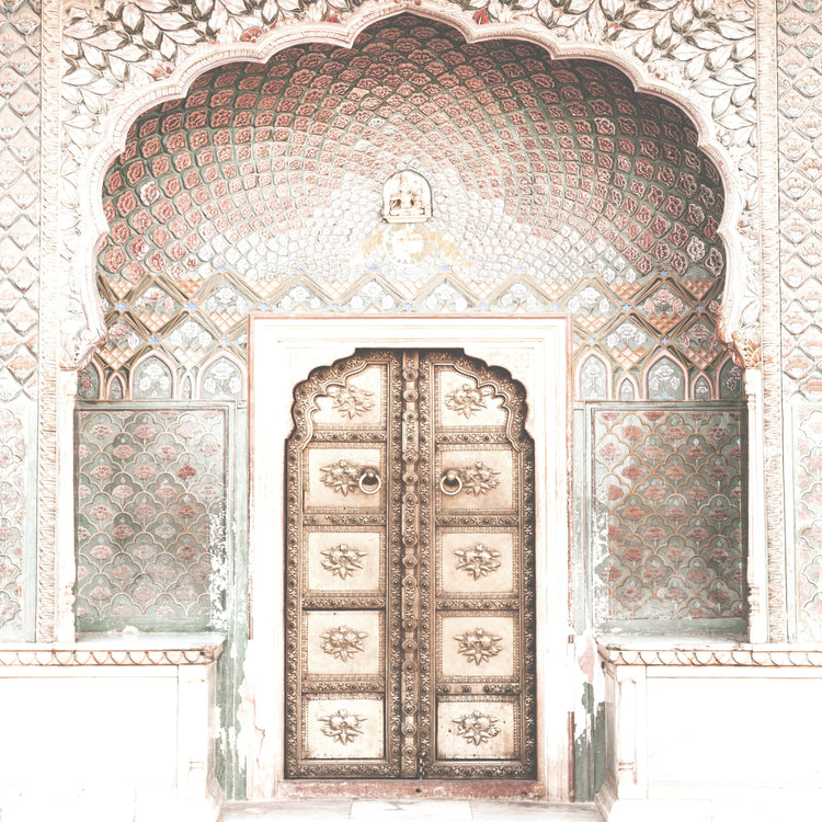 Door at the City Palace of Jaipur, India