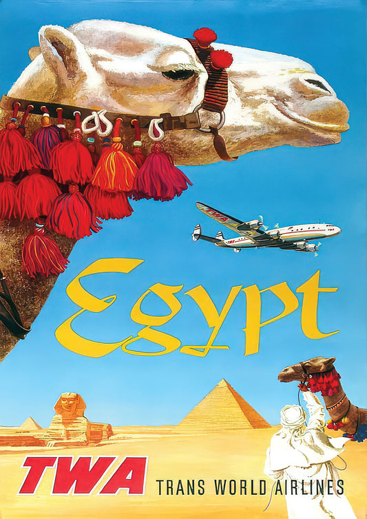 Fly TWA, Egypt Camel (1960's)