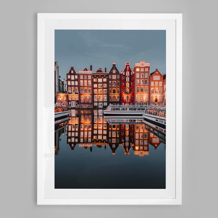 The Dancing Houses of the Damrak. Amsterdam.