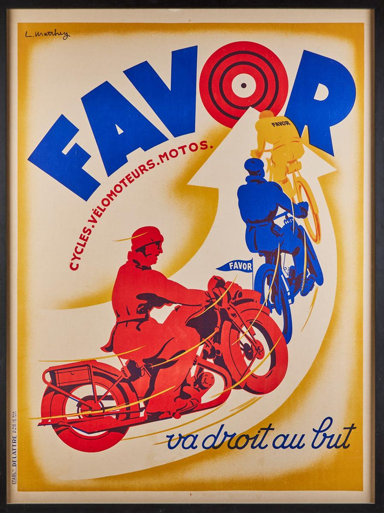 Favor Motorcycles Bullseye Poster (1930)