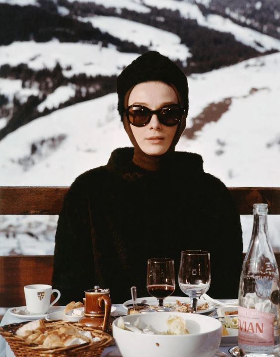 Audrey Hepburn Ski Photo, France.