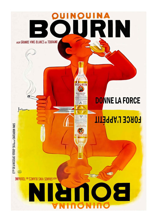 Bourin Quinquina Aperitif Poster (1936)