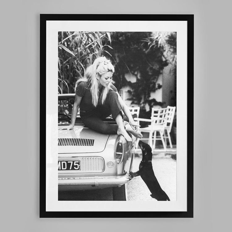 Brigette Bardot on Car