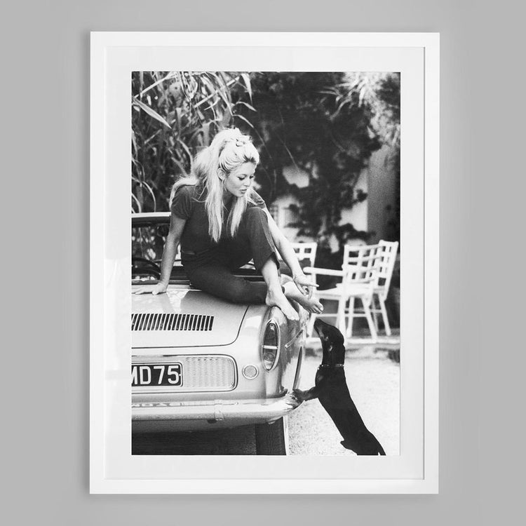 Brigette Bardot on Car