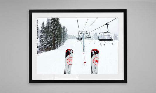 Riding the Chairlift at Lake Tahoe, California