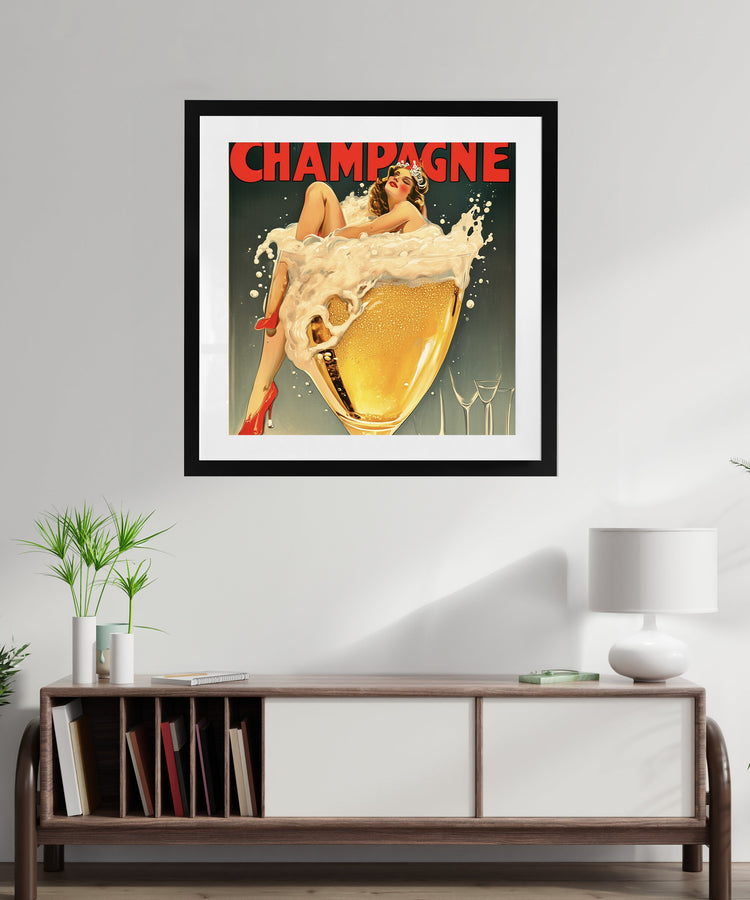 Vintage Champagne Print