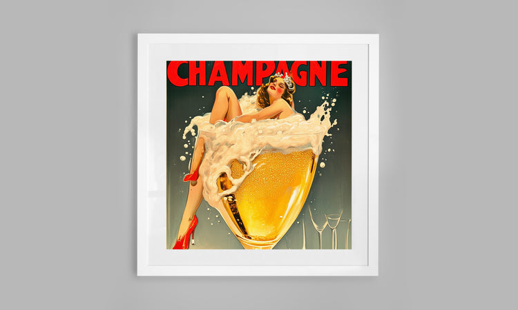 Vintage Champagne Print