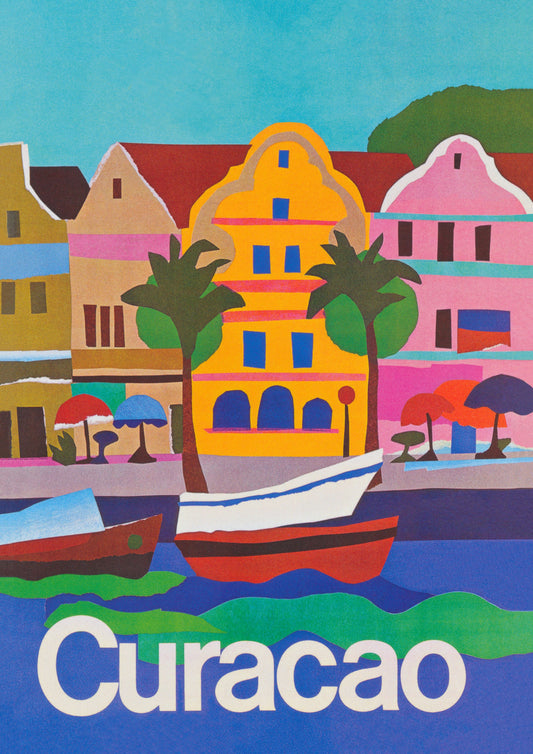 Curacao, Caribbean Travel Poster (1936)