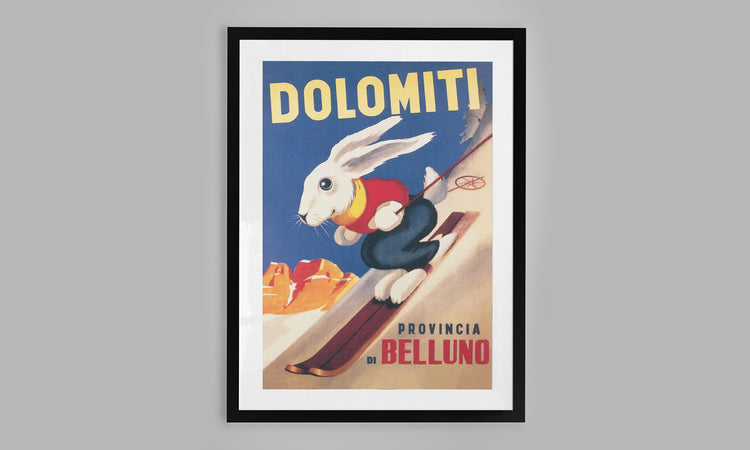 Cortina d’Ampezzo Ski Resort Poster - Dolomites (Dolomiti) Italy