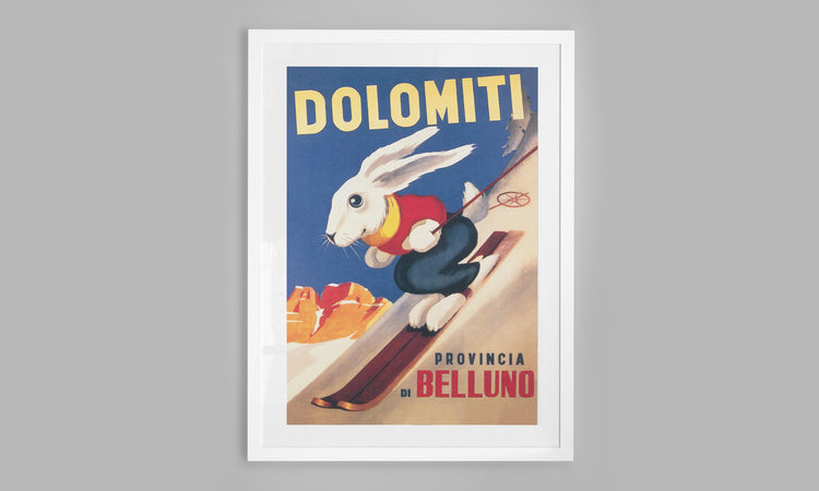 Cortina d’Ampezzo Ski Resort Poster - Dolomites (Dolomiti) Italy