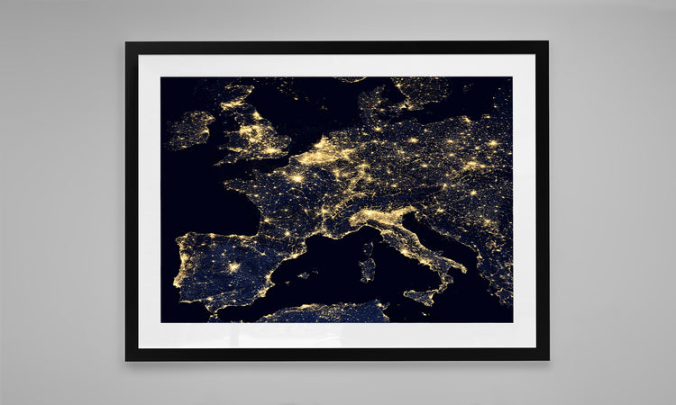 Europe and UK at Night