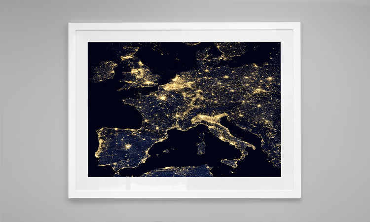 Europe and UK at Night