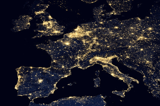 Europe and UK at Night