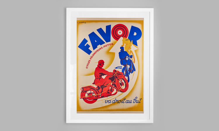 Favor Motorcycles Bullseye Poster (1930)