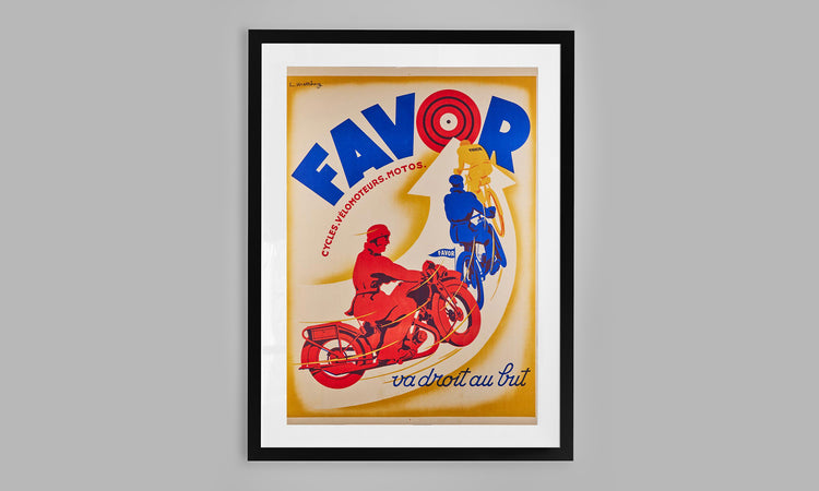 Favor Motorcycles Bullseye Poster (1930)