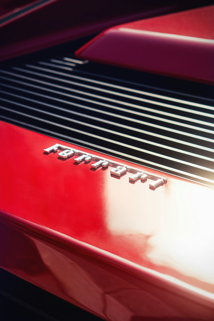 Ferrari Logo on a 1988 Ferrari TESTAROSSA