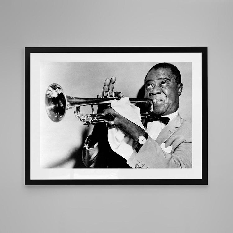 Louis Armstrong Playing the Trumpet (1953)