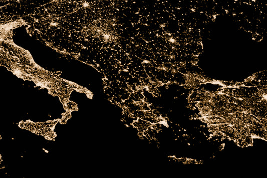 Italy and Europe at Night