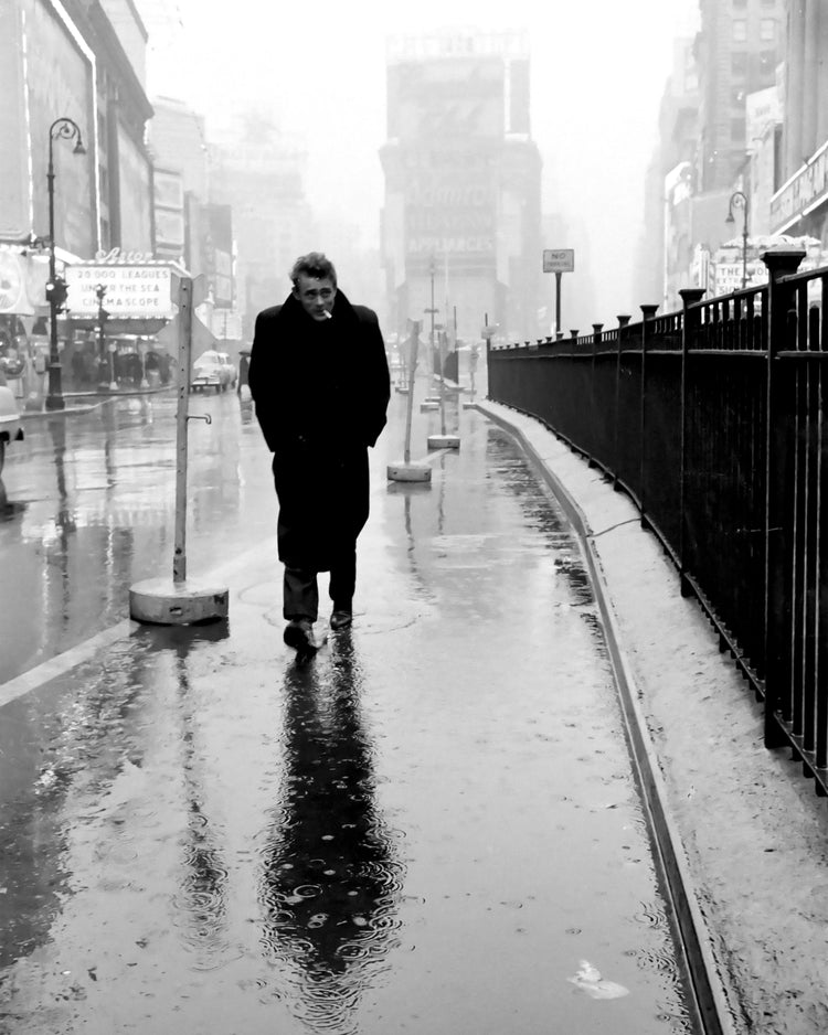 James Dean on Times Square, New York. (1955)