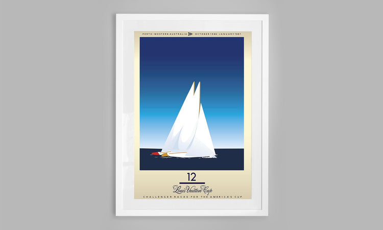 Louis Vuitton Cup Sailing Poster - Perth (1987)