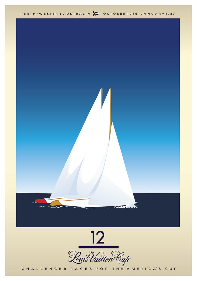 Louis Vuitton Cup Sailing Poster - Perth (1987)