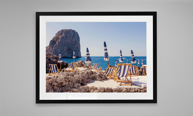 La Fontelina Loungers. Capri, Italy.