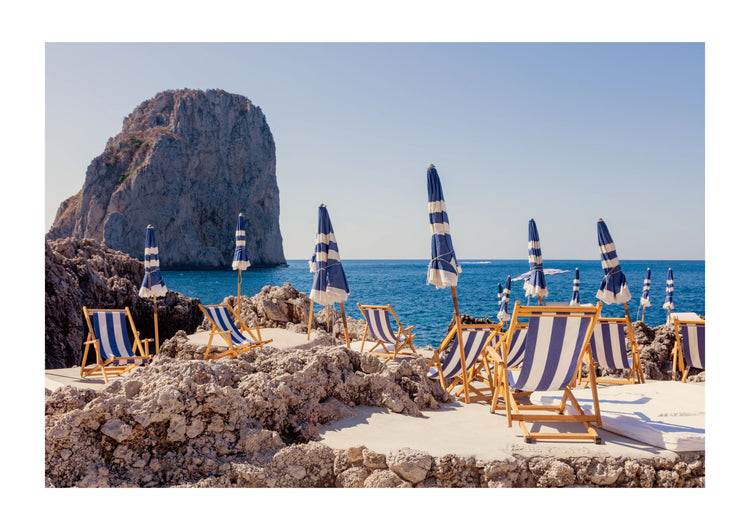 La Fontelina Loungers. Capri, Italy.