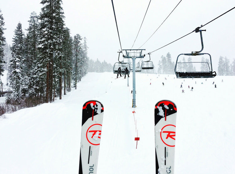 Riding the Chairlift at Lake Tahoe, California