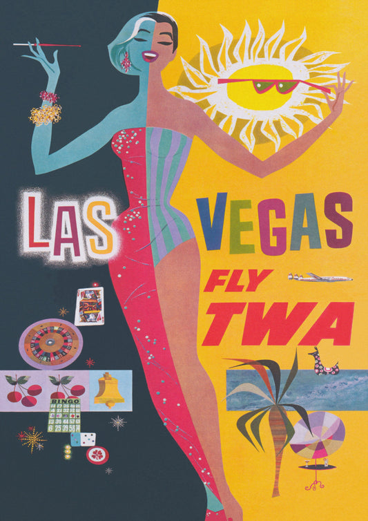 Fly TWA, Las Vegas (c.1960's)