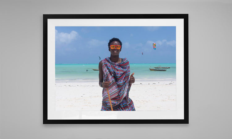 Maasai Warrior on Lamu Beach, Kenya