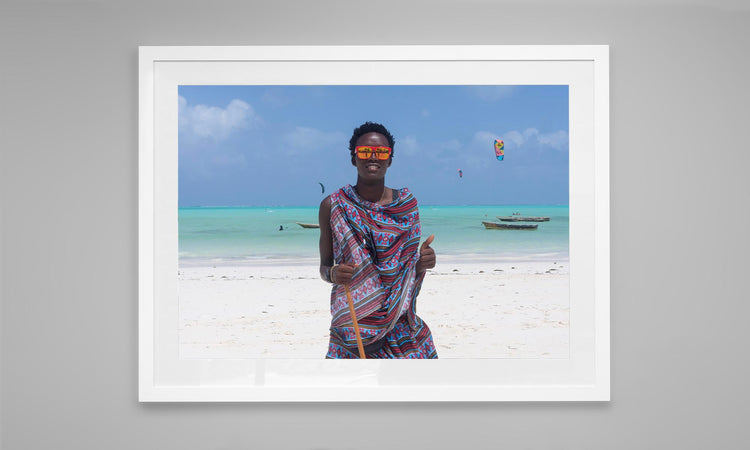 Maasai Warrior on Lamu Beach, Kenya