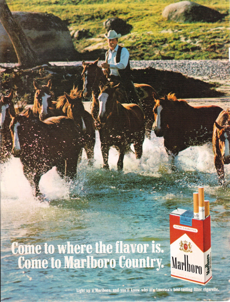 The Malboro Man Cigarette Advertisement (1960's)