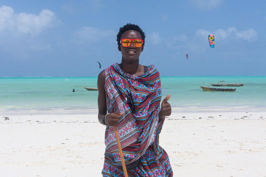 Maasai Warrior on Lamu Beach, Kenya