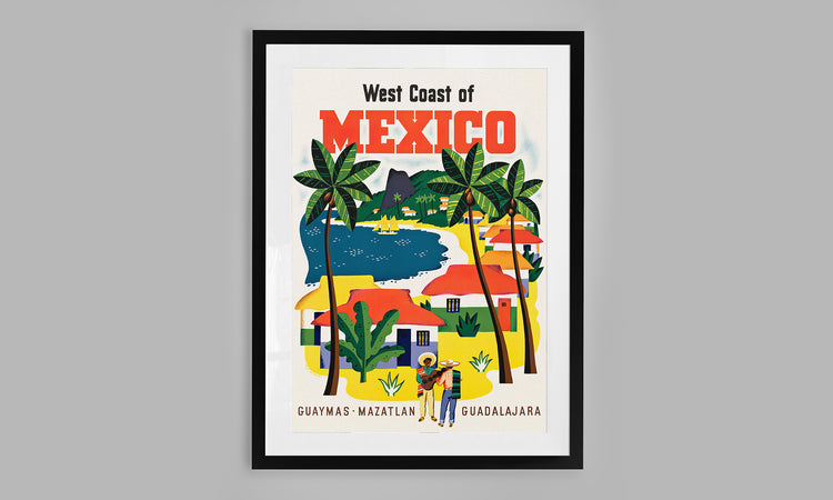 West Coast of Mexico Travel Poster (1955)