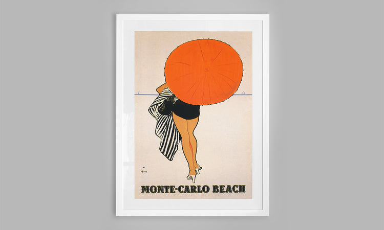 Monte Carlo Beach Travel Poster