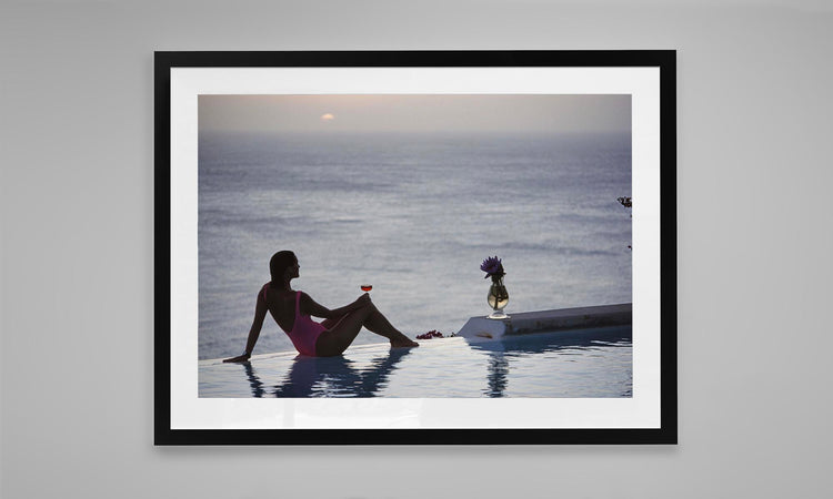 Relaxing by Infinity Pool, Mustique Island, West Indies