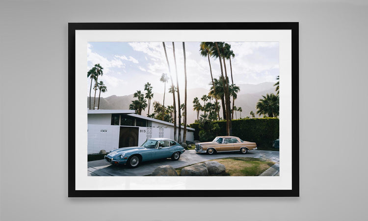 Palm Springs House with E-Type Jaguar and Mercedes