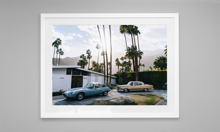 Palm Springs House with E-Type Jaguar and Mercedes