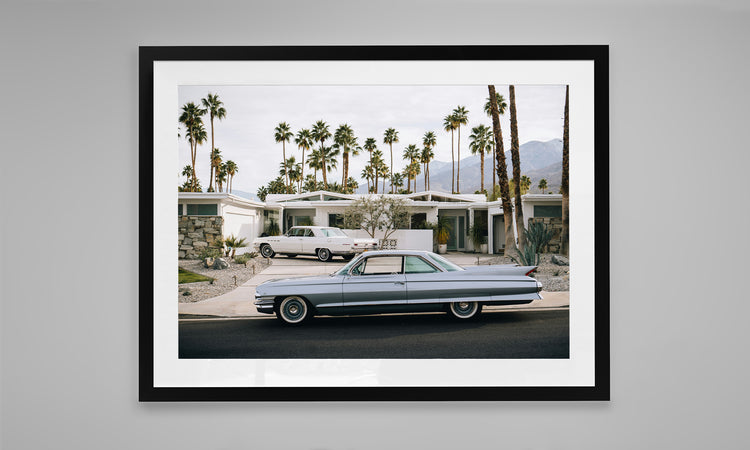 1961 Cadillac Coupe Deville Parked Outside Palm Springs House