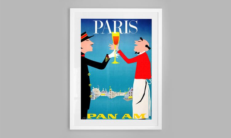 Paris, France - Pan Am Poster (1950's)