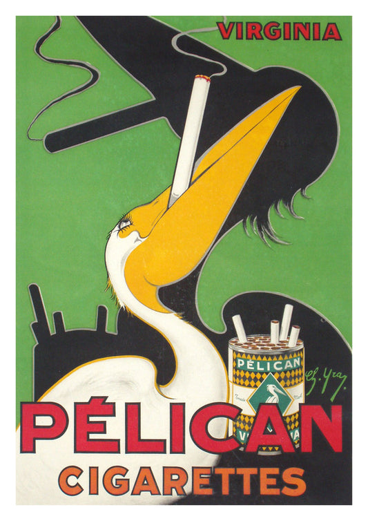 Vintage Advertisement for Pelican Cigarettes (1920)