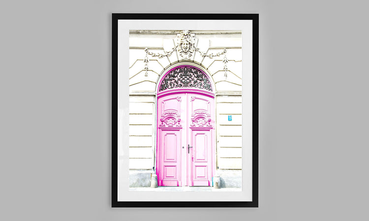 Pink Door in Saint Germain, Paris