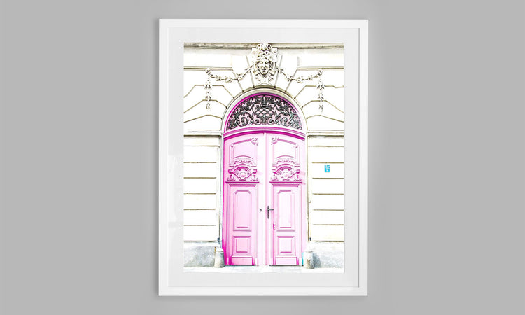 Pink Door in Saint Germain, Paris