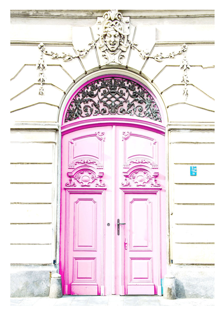 Pink Door in Saint Germain, Paris