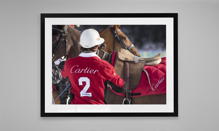 Polo Player from Team Cartier. St Moritz, Switzerland.