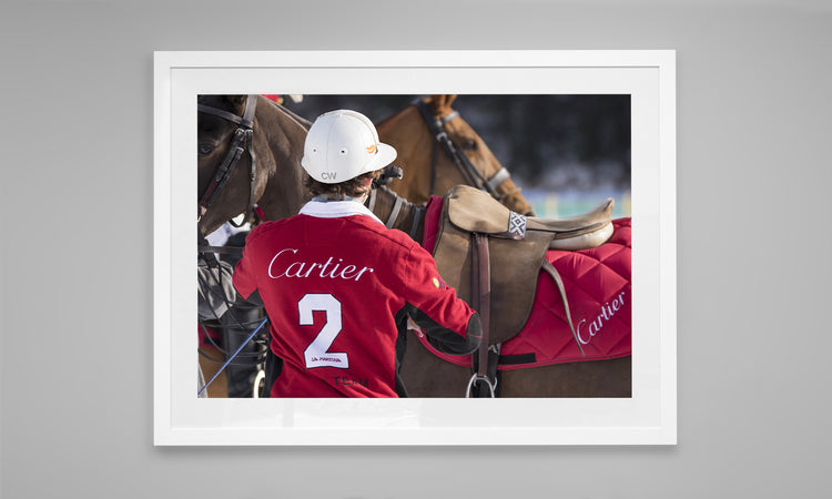 Polo Player from Team Cartier. St Moritz, Switzerland.