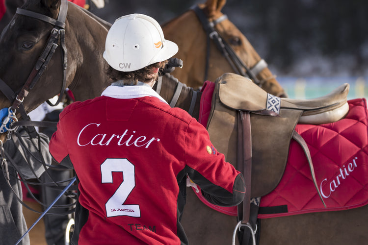 Polo Player from Team Cartier. St Moritz, Switzerland.