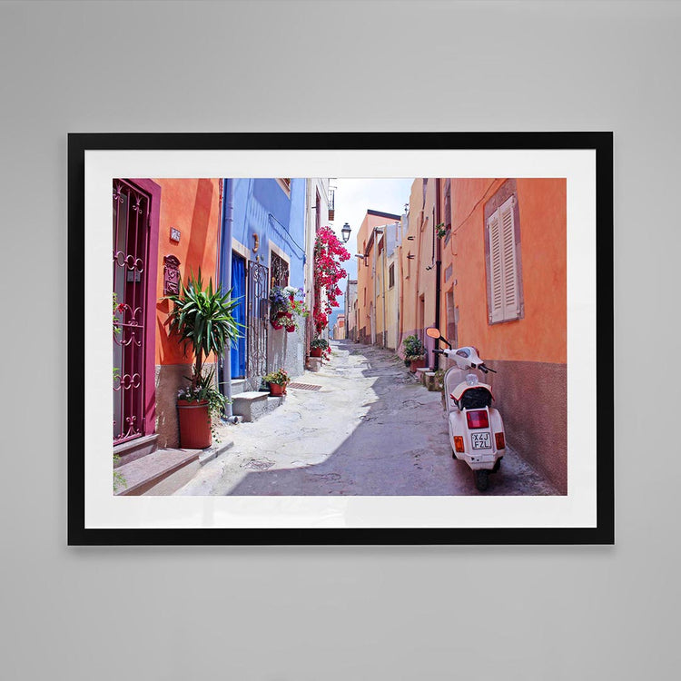 Colourful Houses in the Trastevere Neighbourhood,Rome. Italy