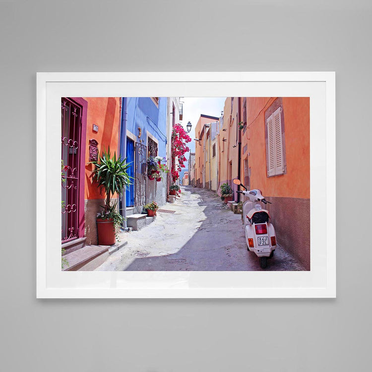 Colourful Houses in the Trastevere Neighbourhood,Rome. Italy